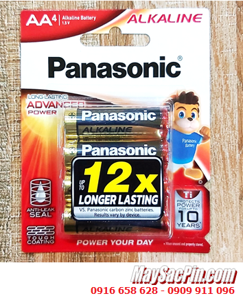 Panasonic LR6T/4B; Pin AA 1.5v Alkaline Panasonic LR6T/4B Made in Thailand | Vỉ 4viên